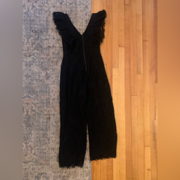Bardot Malia Black Lace Jumpsuit size Small - Picture 4 of 7